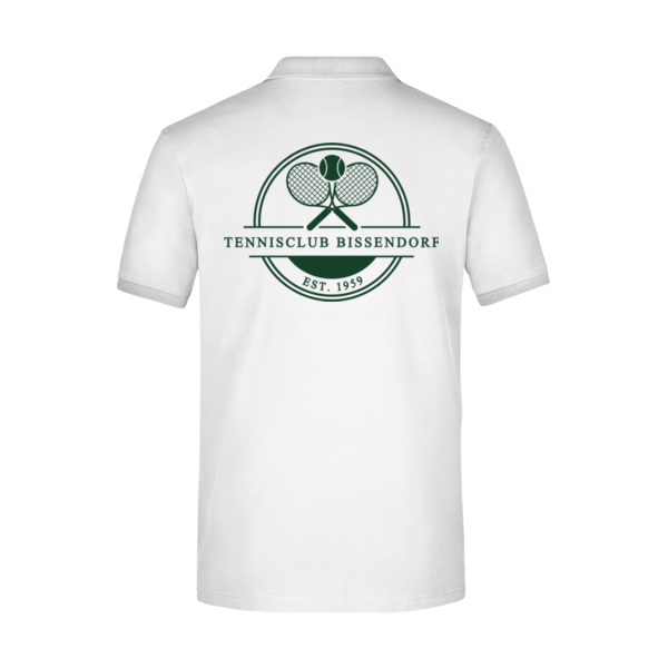 Rückendruck grün - Men's Elastic Polo Piqué Miniaturansicht