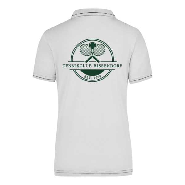Rückendruck grün - Ladies' Elastic Polo Miniaturansicht
