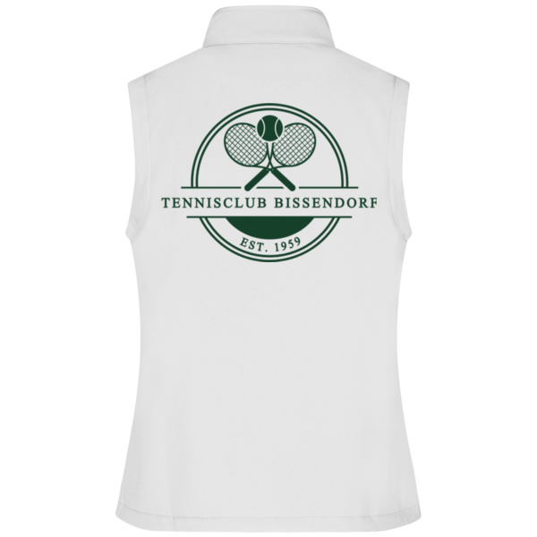 Rückendruck grün - Ladies' Promo Softshell Vest Miniaturansicht