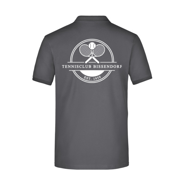 Rückendruck weiß - Men's Elastic Polo Piqué Miniaturansicht