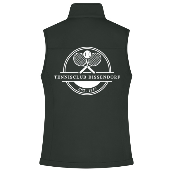 Rückendruck weiß - Ladies' Softshell Vest Miniaturansicht