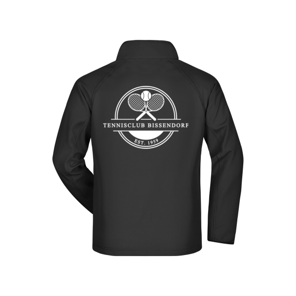 Rückendruck weiß - Men's Promo Softshell Jacket Miniaturansicht