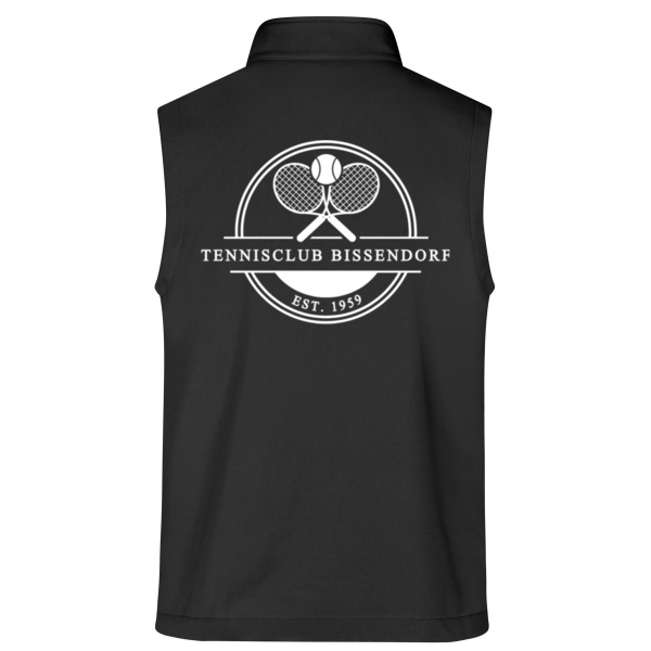 Rückendruck weiß - Men's Promo Softshell Vest Miniaturansicht