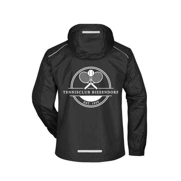 Rückendruck weiß - Men's Rain Jacket Miniaturansicht