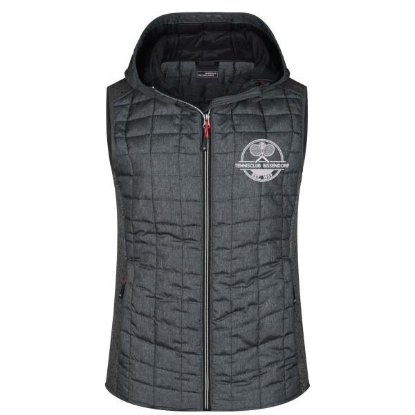 Bruststick weiß - Ladies' Knitted Hybrid Vest Miniaturansicht