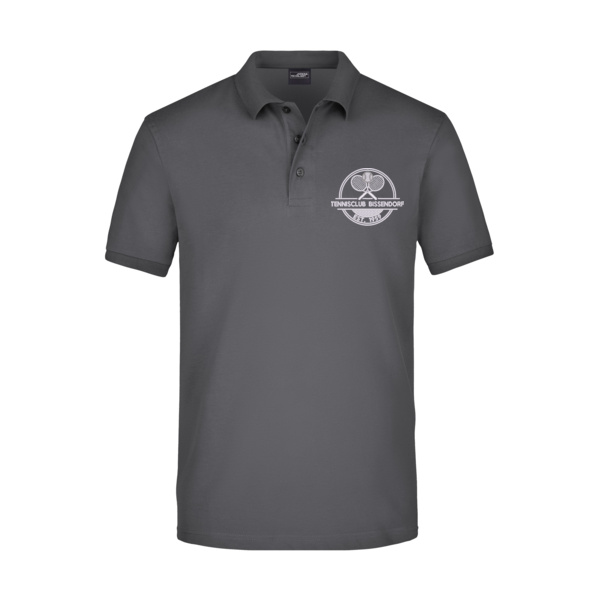 Bruststick weiß - Men's Elastic Polo Piqué Miniaturansicht