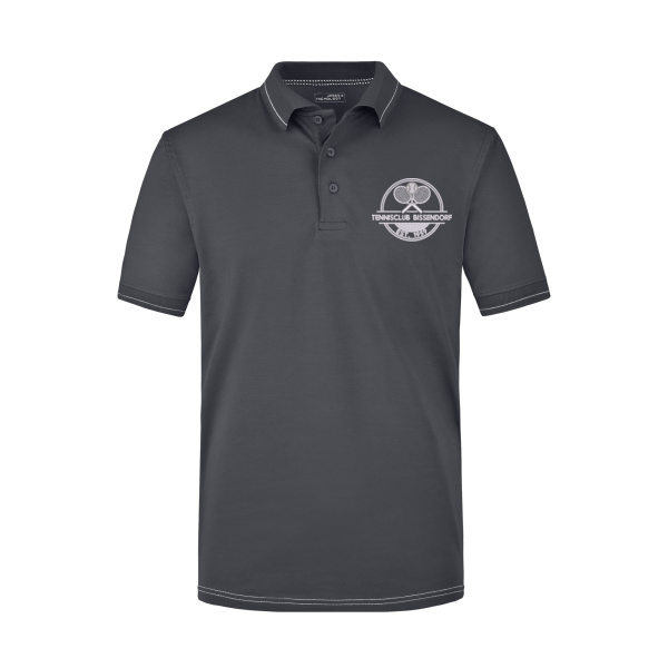 Bruststick weiß - Men's Elastic Polo Miniaturansicht