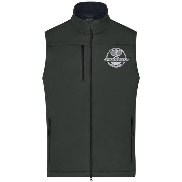 Bruststick weiß - Men's Softshell Vest Miniaturansicht