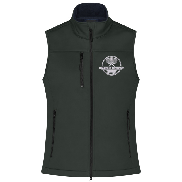 Bruststick weiß - Ladies' Softshell Vest Miniaturansicht