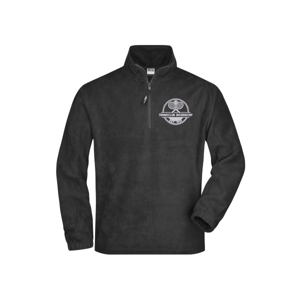 Bruststick weiß - Half-Zip Fleece Miniaturansicht
